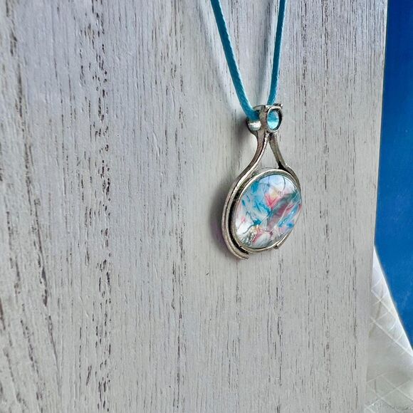 Handmade Vintage Pendant Necklace, Wearable Art Jewelry, Wearable Art - Picture 8 of 13